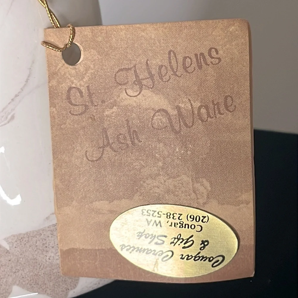 Mount St. Helen Ash Ware Marble Glaze Signed Bell - Picture 2 of 7